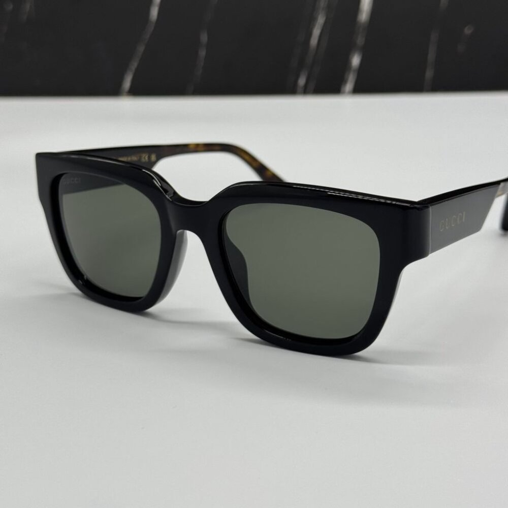 NEW GG1670SK 001 GUCCI SUNGLASSES BLACK HAVANA GREY UNISEX EYEWEAR GUCCI - Picture 7 of 12